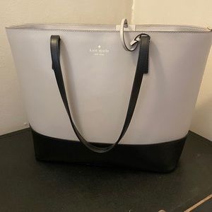 Grey/black kate spade tote